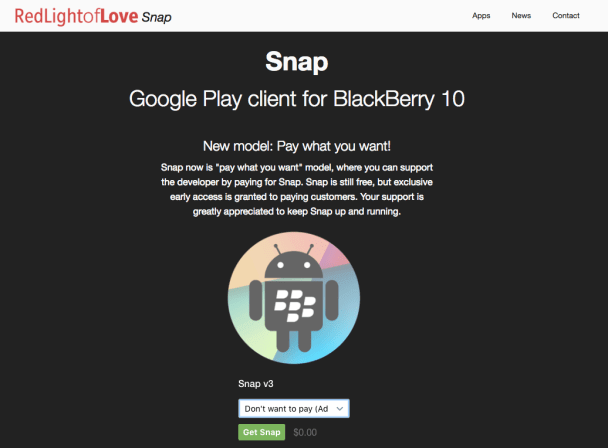 Snap Google Client for Blackberry 10