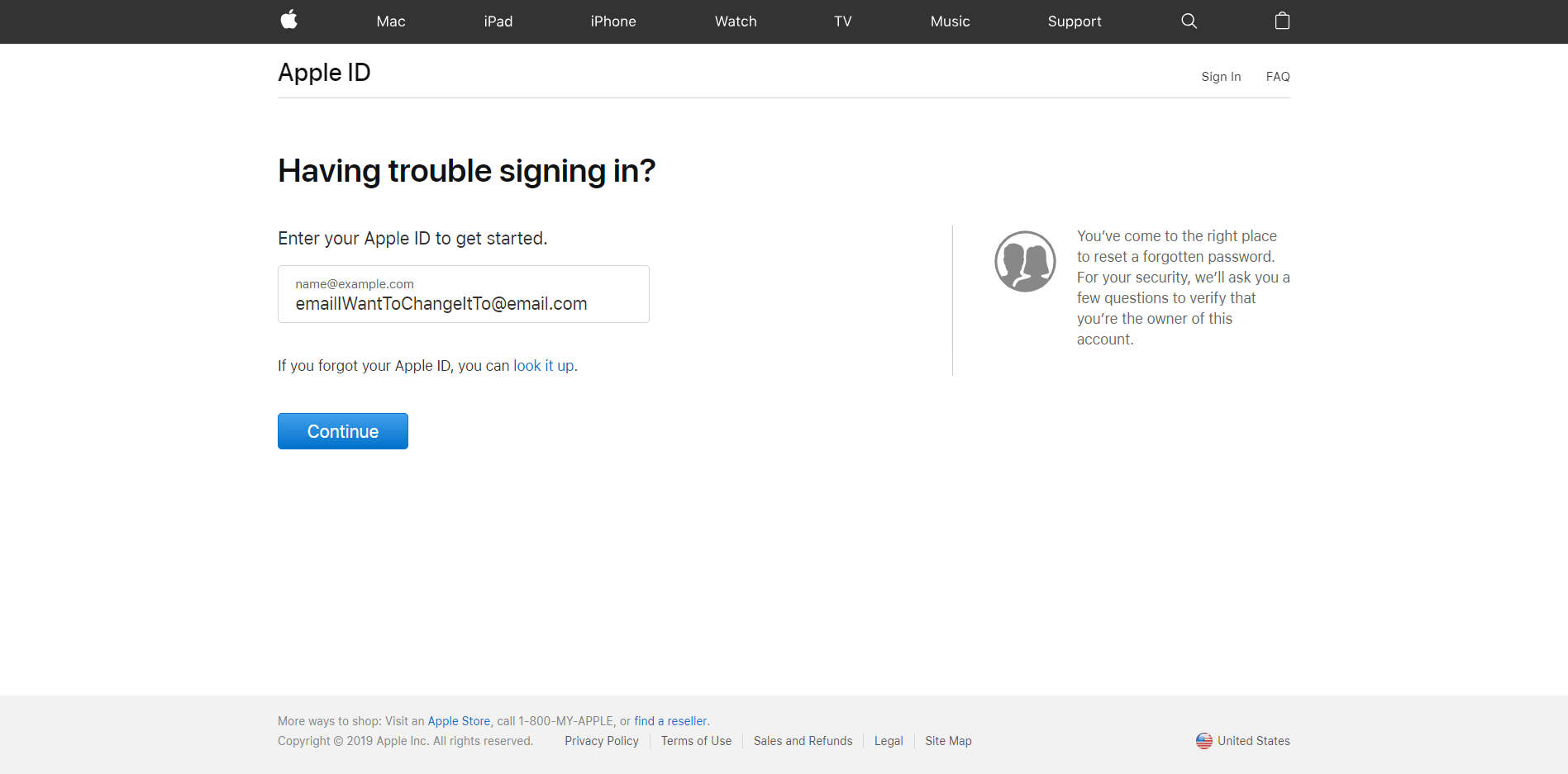 Change Apple ID Email Address