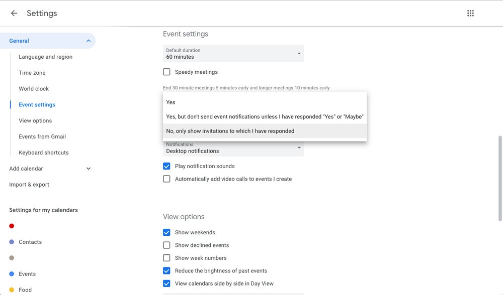 Spam Events Showing Up in Google Calendar