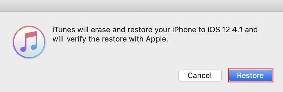 Downgrade iOS 13 to iOS 12.4.1