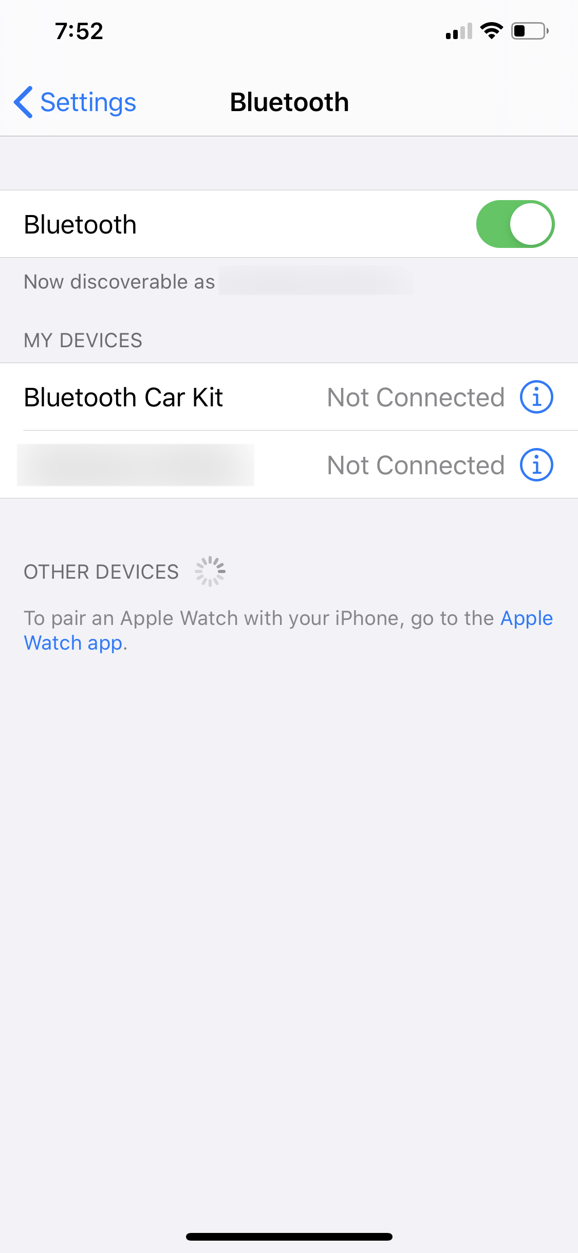 Disable Bluetooth Setting iOS