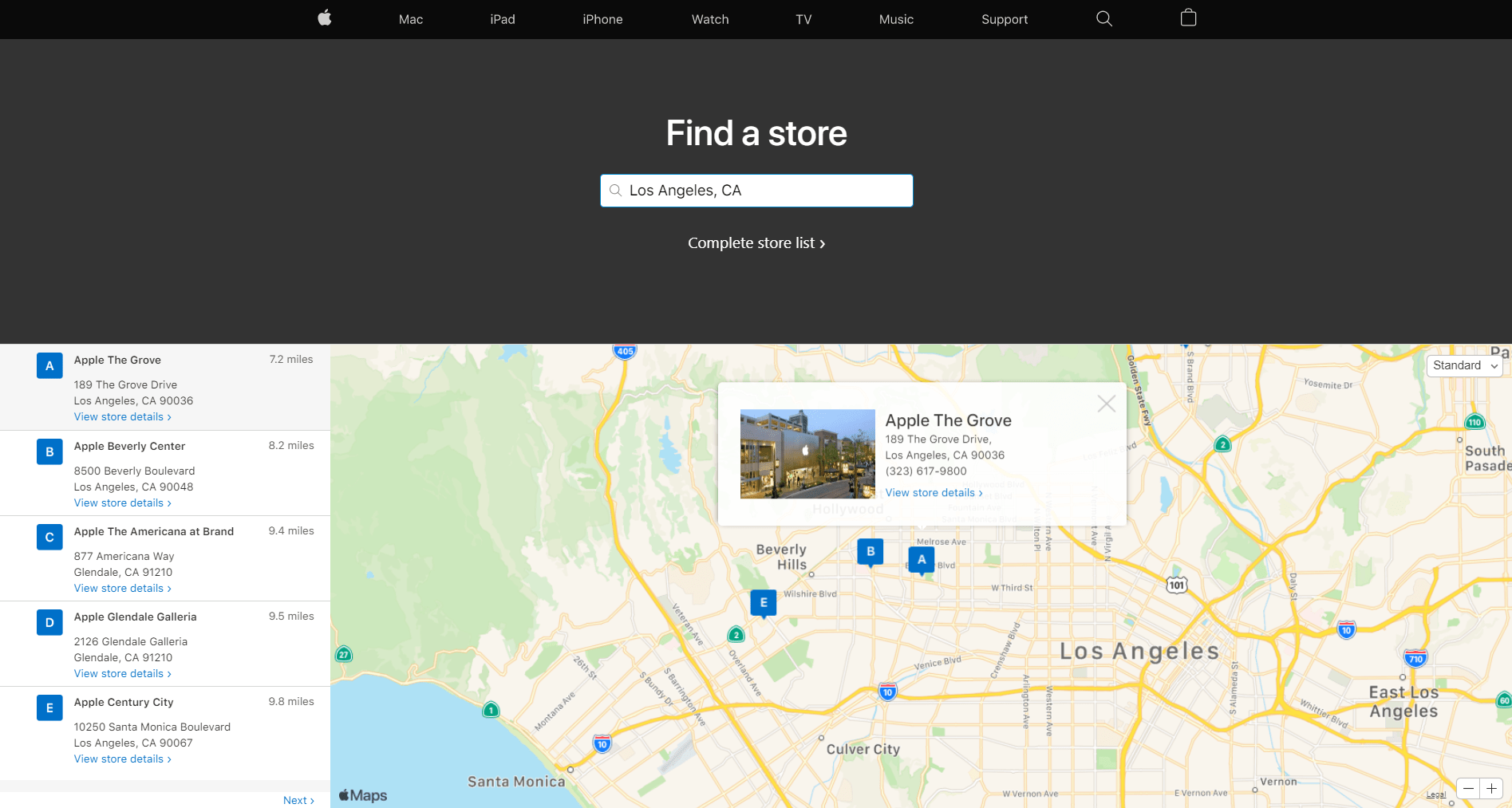 Find an apple store
