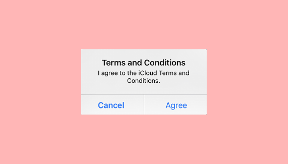 can't accept updated icloud terms and conditions