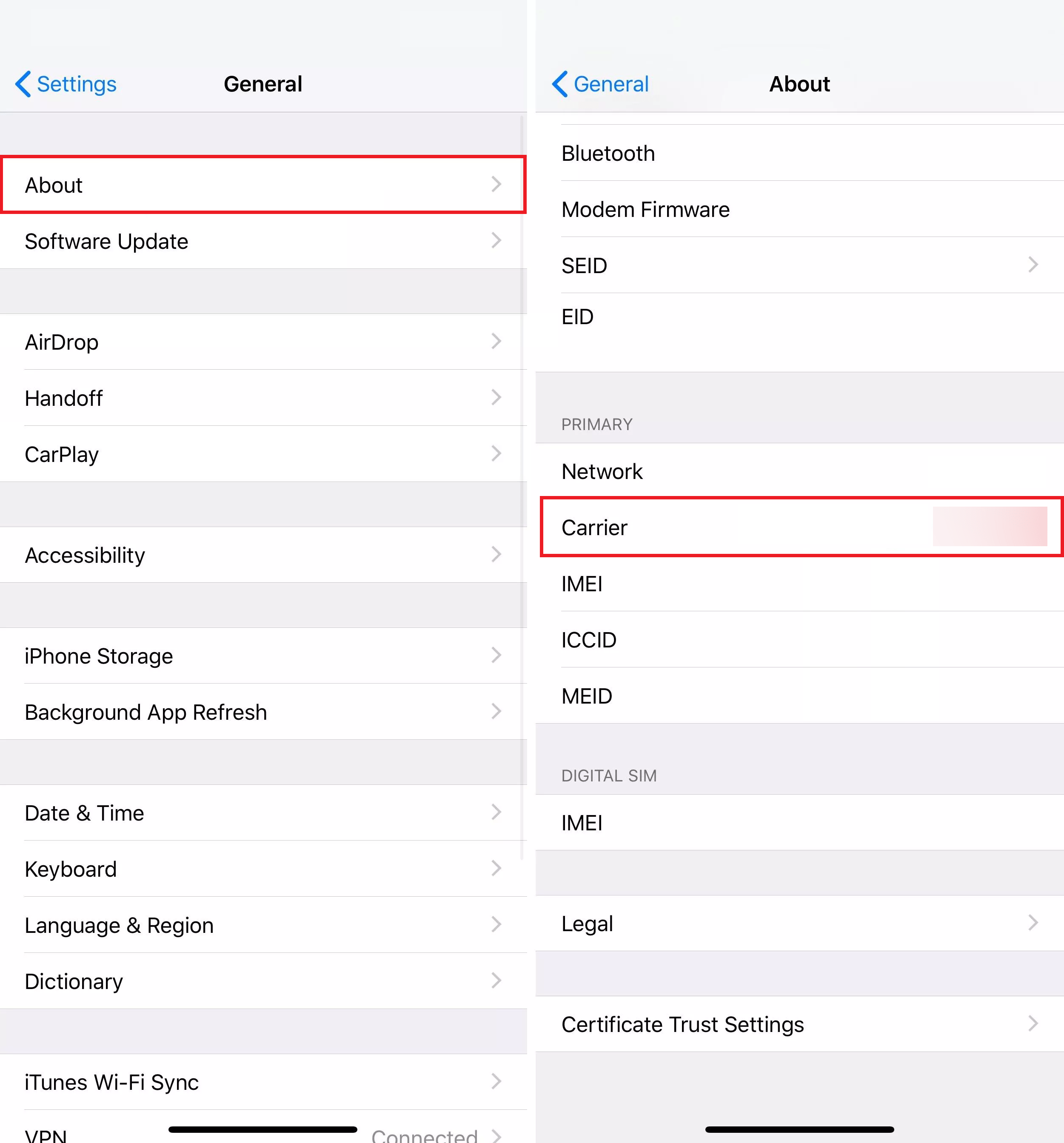 Carrier Updates on iOS