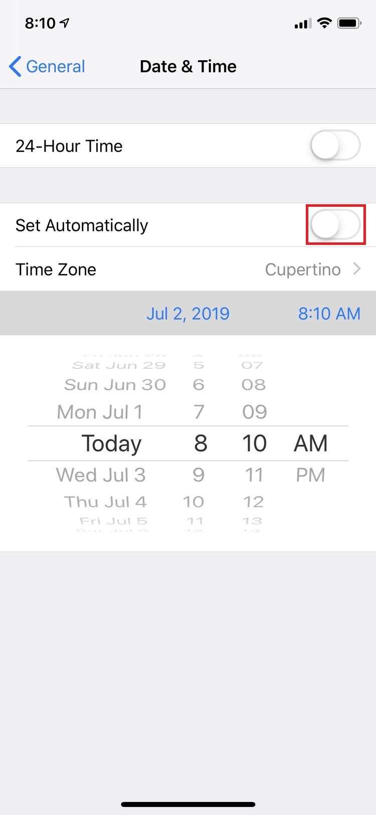 Set Automatically Date & Time on iOS 13 and iPadOS 13