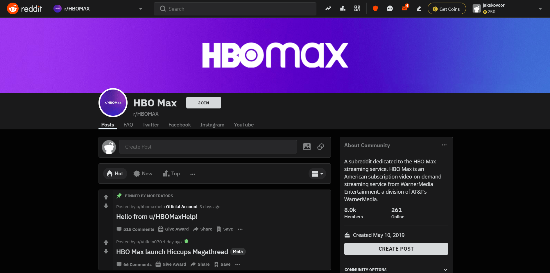 HBO Max on Reddit