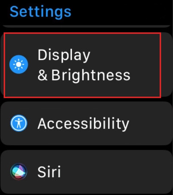 Display and Brightness Setting on watchOS