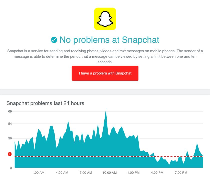 Snapchat Server Status