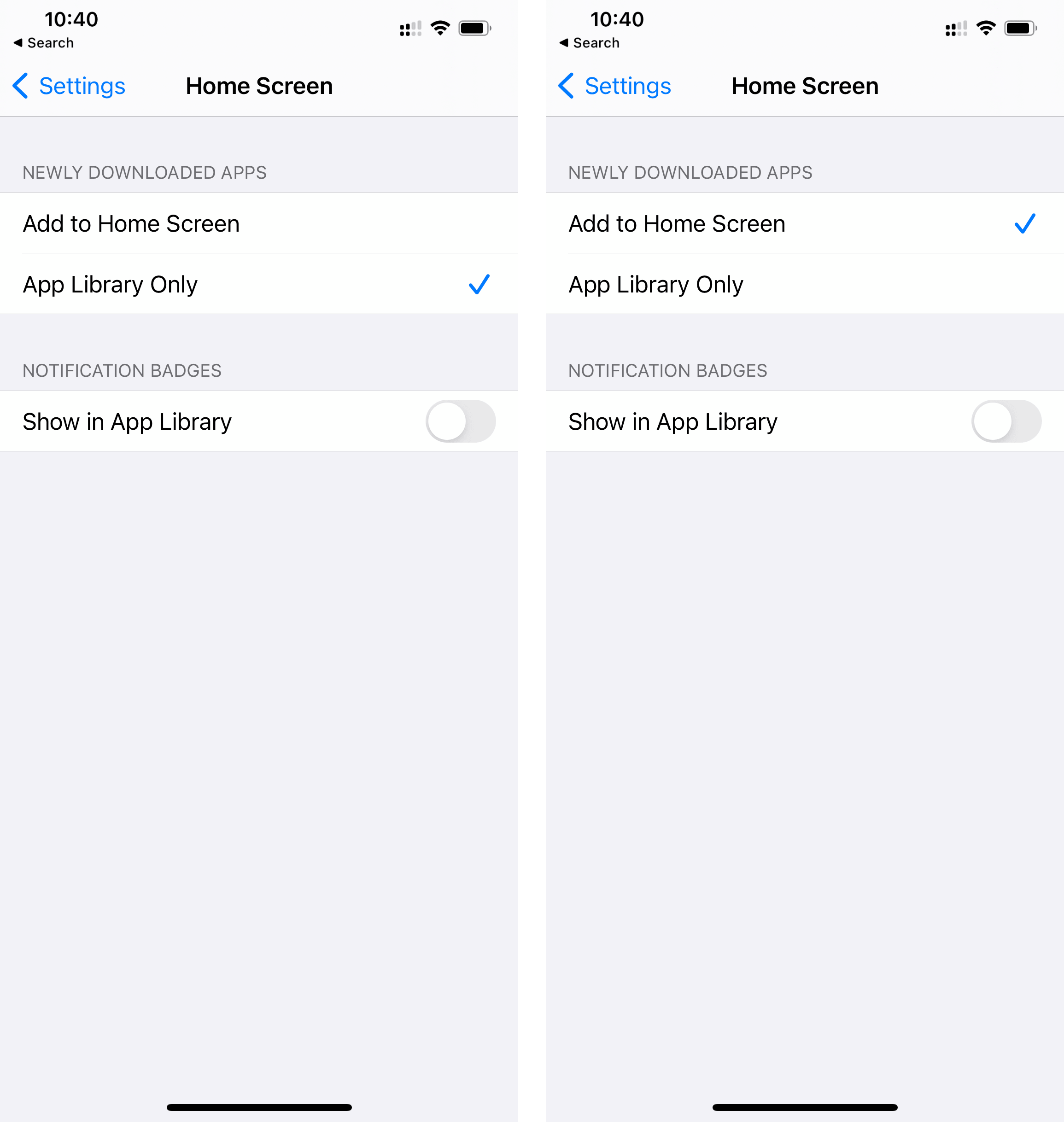 hide or disable ios 14 app library