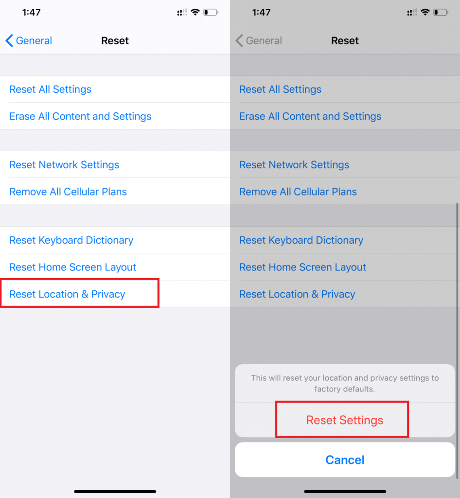 fix ipad location could not be determined