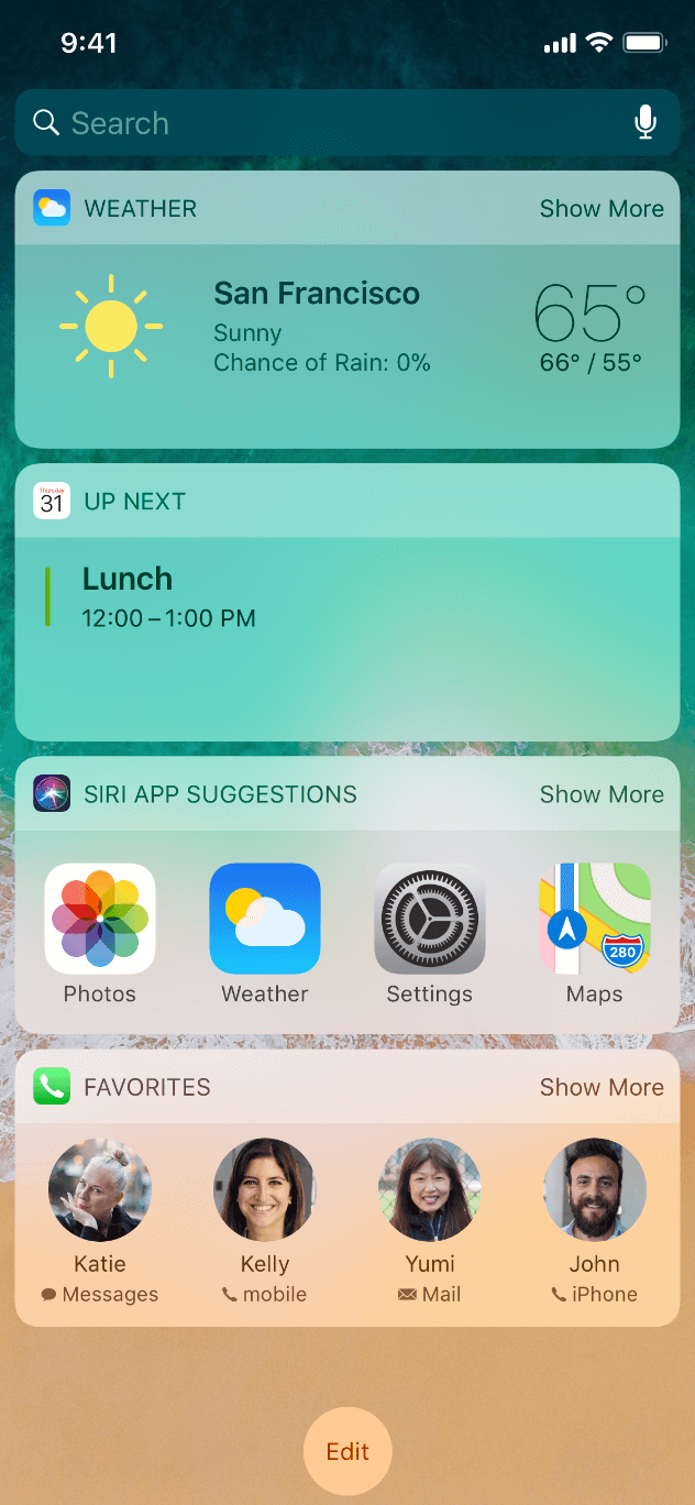 where is the up next widget in ios 14