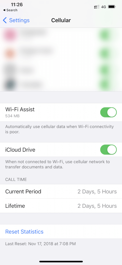 disable or enable wi-fi assist