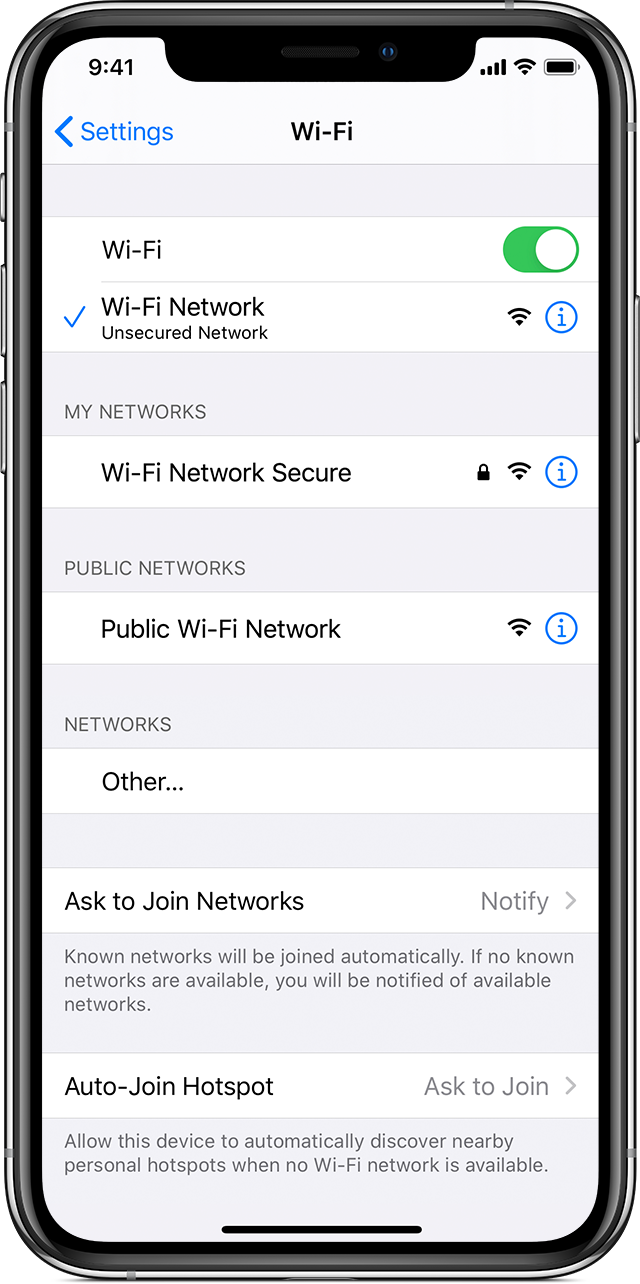connect to the right wi-fi network