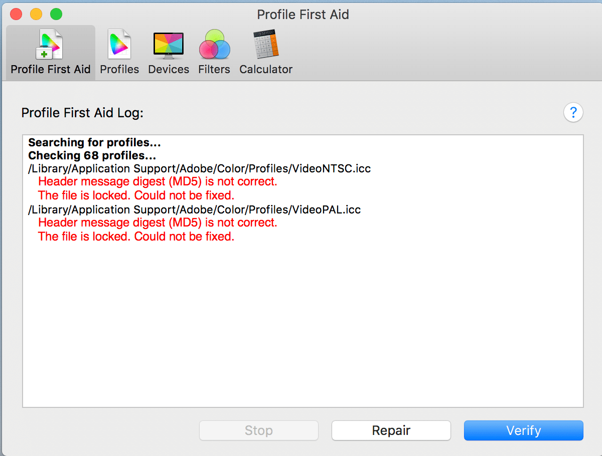ColorSync Not Working on Mac