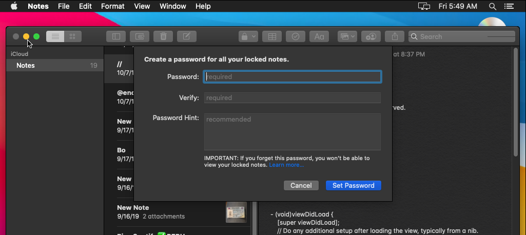 password protect files and folders in macOS