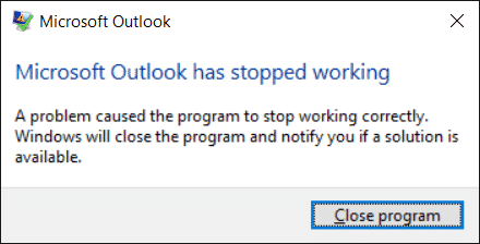 Microsoft Outlook Stopped Working