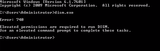 How to Fix Elevated Permissions are required to run DISM (Error 740)
