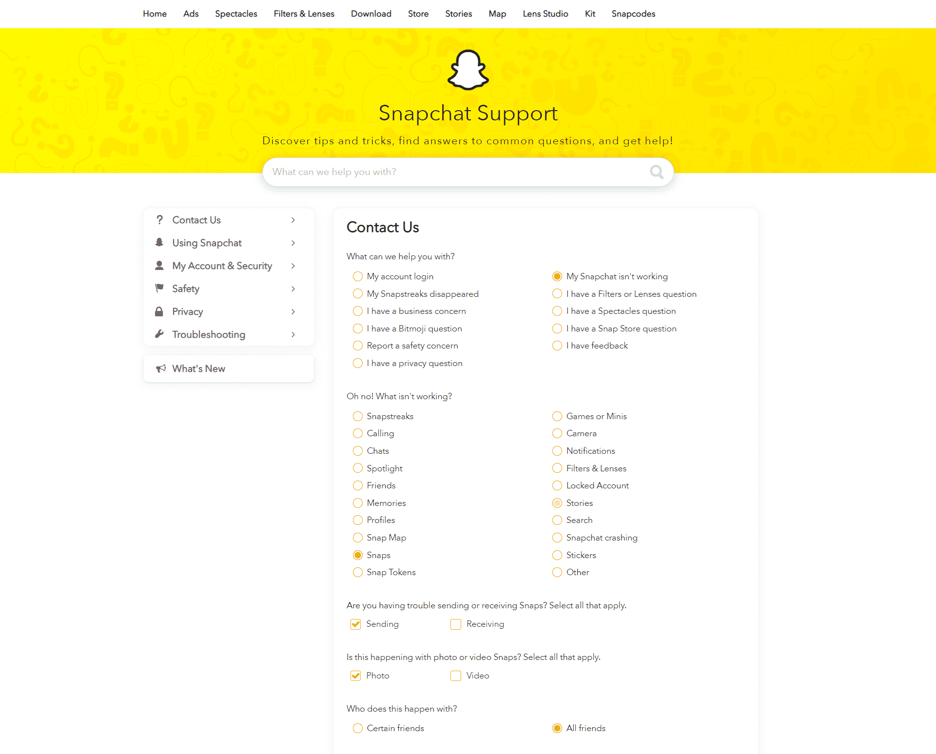 snap score not working on Snapchat