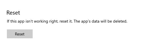 Reset Microsoft Store Windows