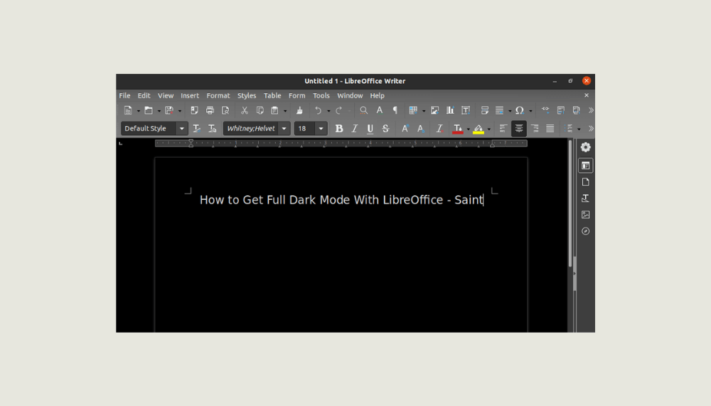 How to Get Full Dark Mode with LibreOffice [Linux and Windows]