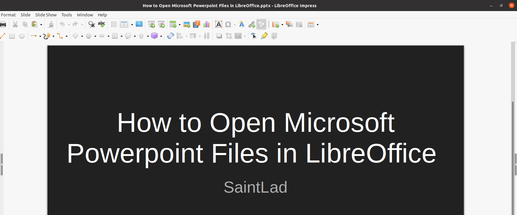 Open Microsoft Powerpoint Files in LibreOffice 