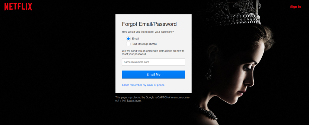 Recover Password Using Email