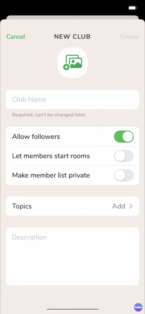 create a club on Clubhouse