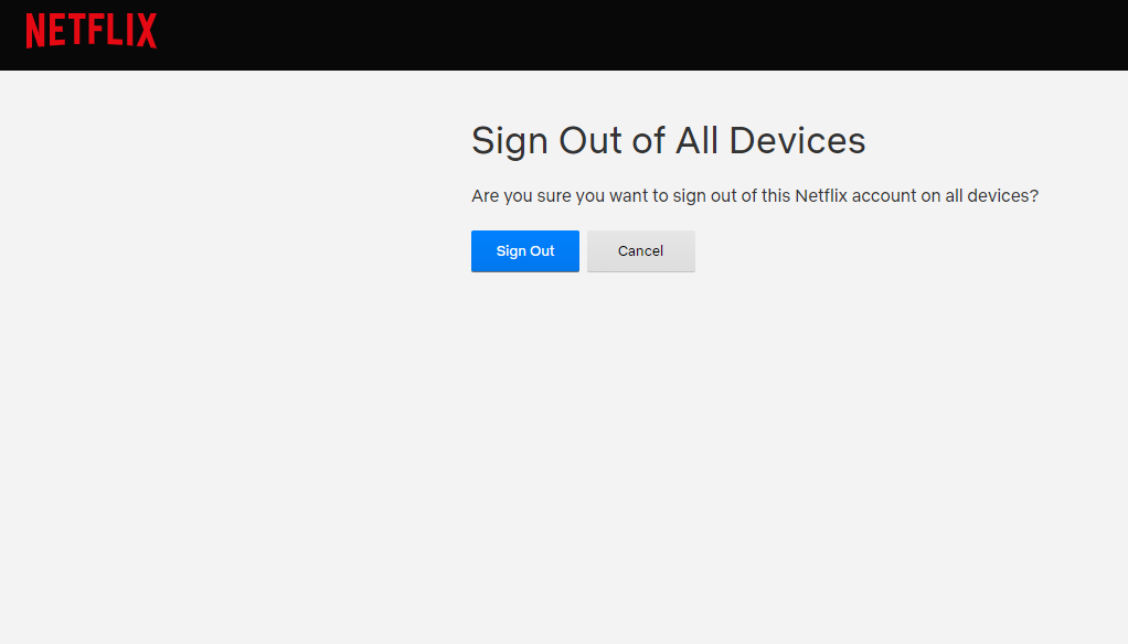 Sign Out Netflix