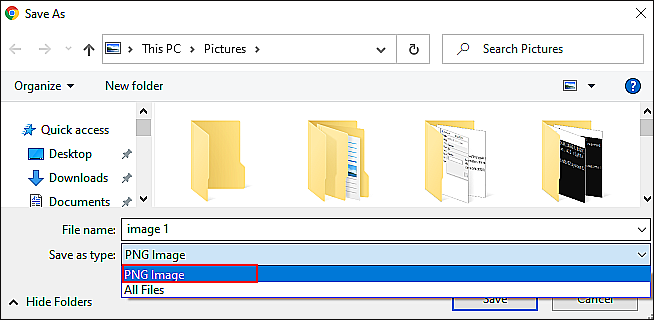 Save and Convert WEBP to PNG in Windows 10
