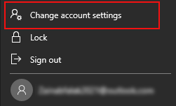 Change account settings