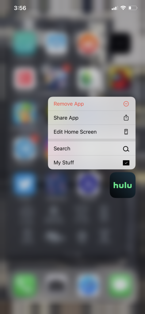 black screen on Hulu