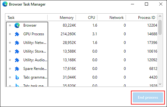 How to Disable ‘End Process’ in the Browser Task Manager on Microsoft Edge