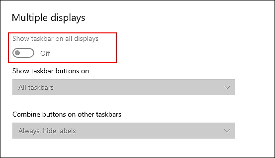 How to Hide Taskbar on Multiple Displays in Windows 10