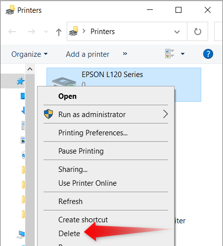 Cannot remove printers in Windows 10