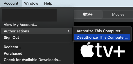 deauthorize your mac
