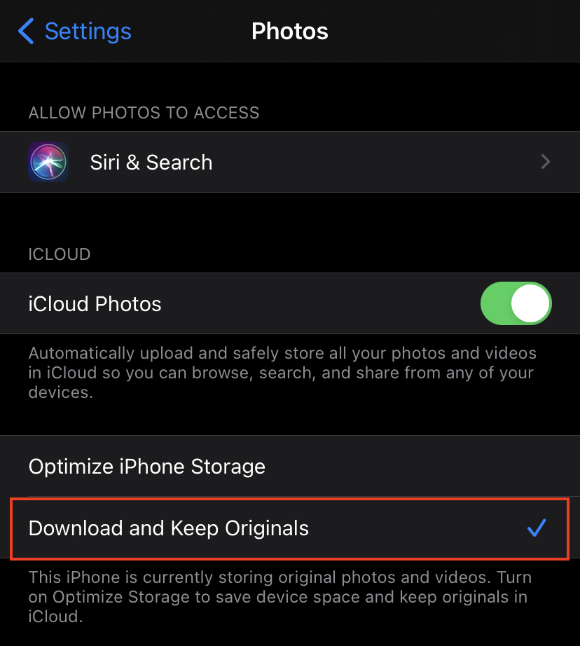 Unable to Load Photo or Video error on iOS