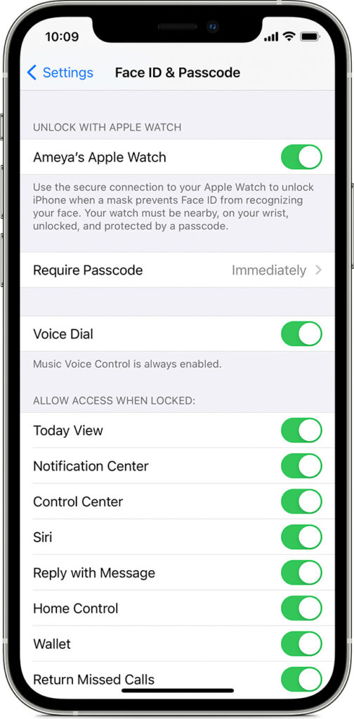 how to unlock your iPhone with a mask on