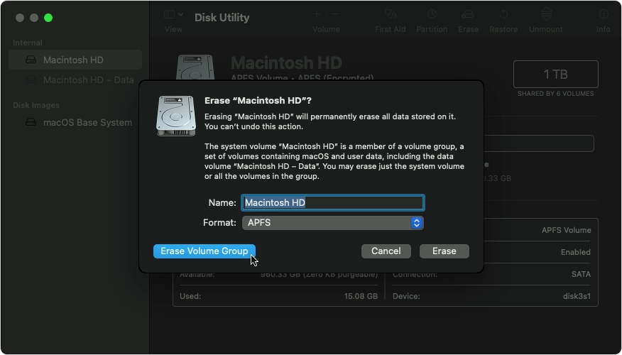 reformat backup drive on mac