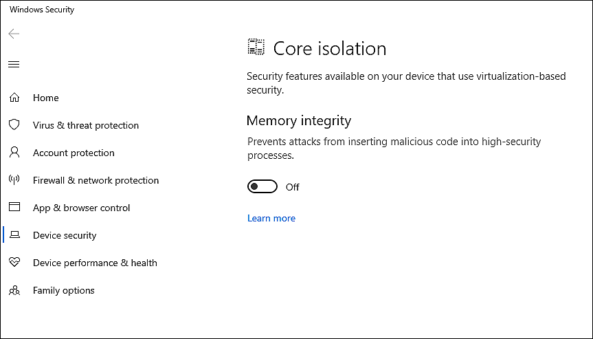 How to Enable or Disable Core Isolation Virtualization-based Security for Memory Integrity in Windows 10