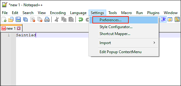 Increase or Decrease the Font Size in Notepad++