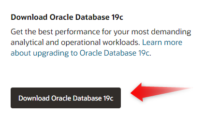 Downloading the Oracle Database 19c for Windows 10.