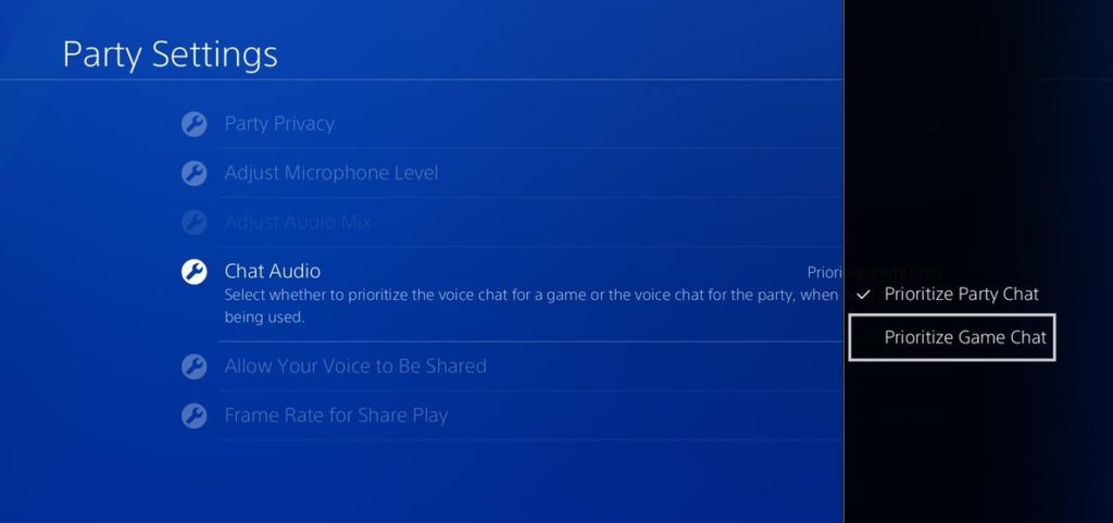 voice chat not working on PS4 or PS5