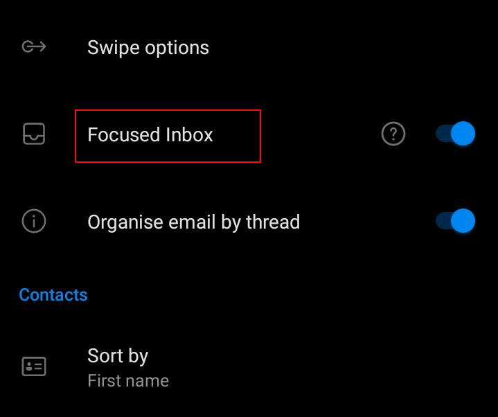 Enable or Disable the Focused Inbox in Outlook