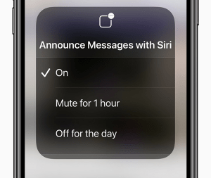 stop Siri from reading messages