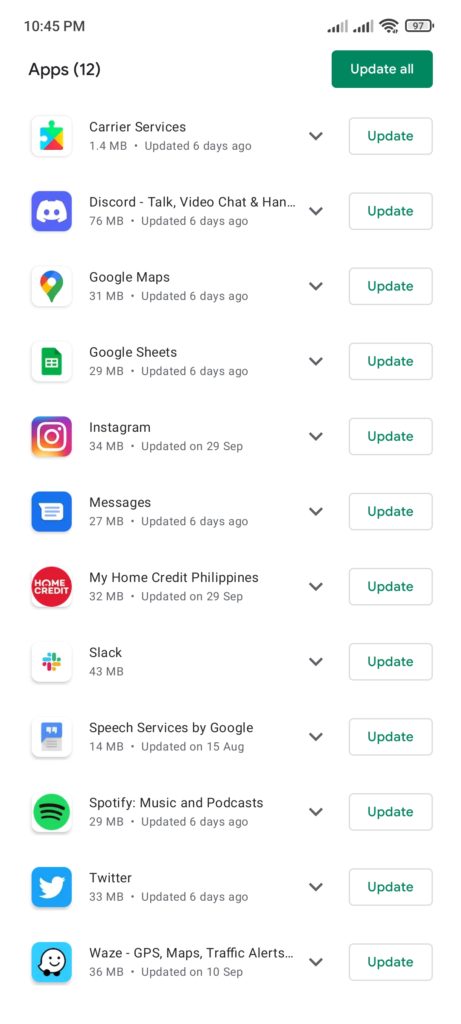 Update Apps Android