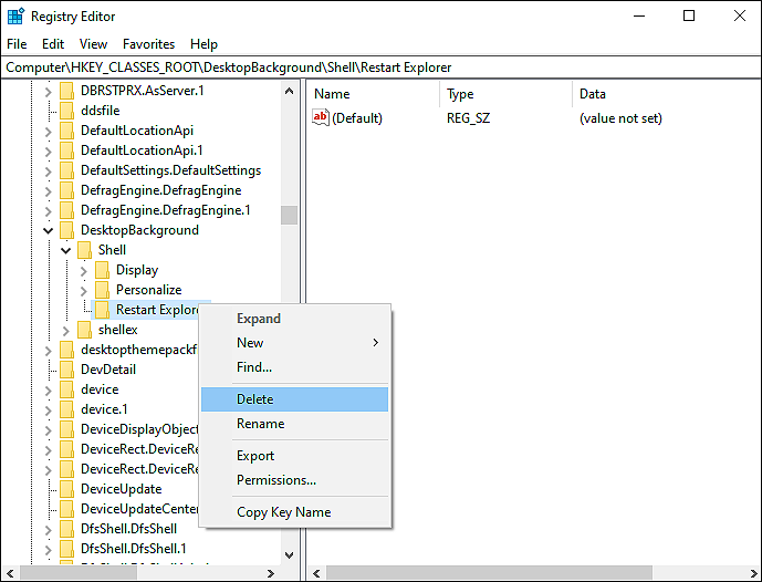 Add Restart Explorer Context Menu in Windows 11