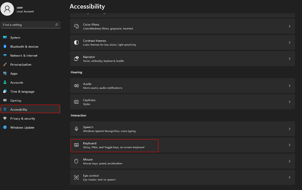 enable or disable Print Screen key to open screen snipping in Windows 11