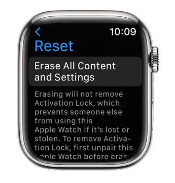 Reset Apple Watch 6