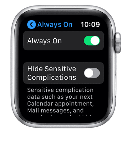 Always On Display Apple Watch 6