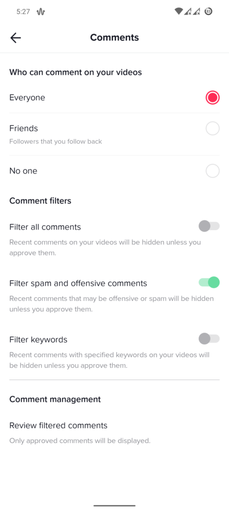 comments not showing on TikTok